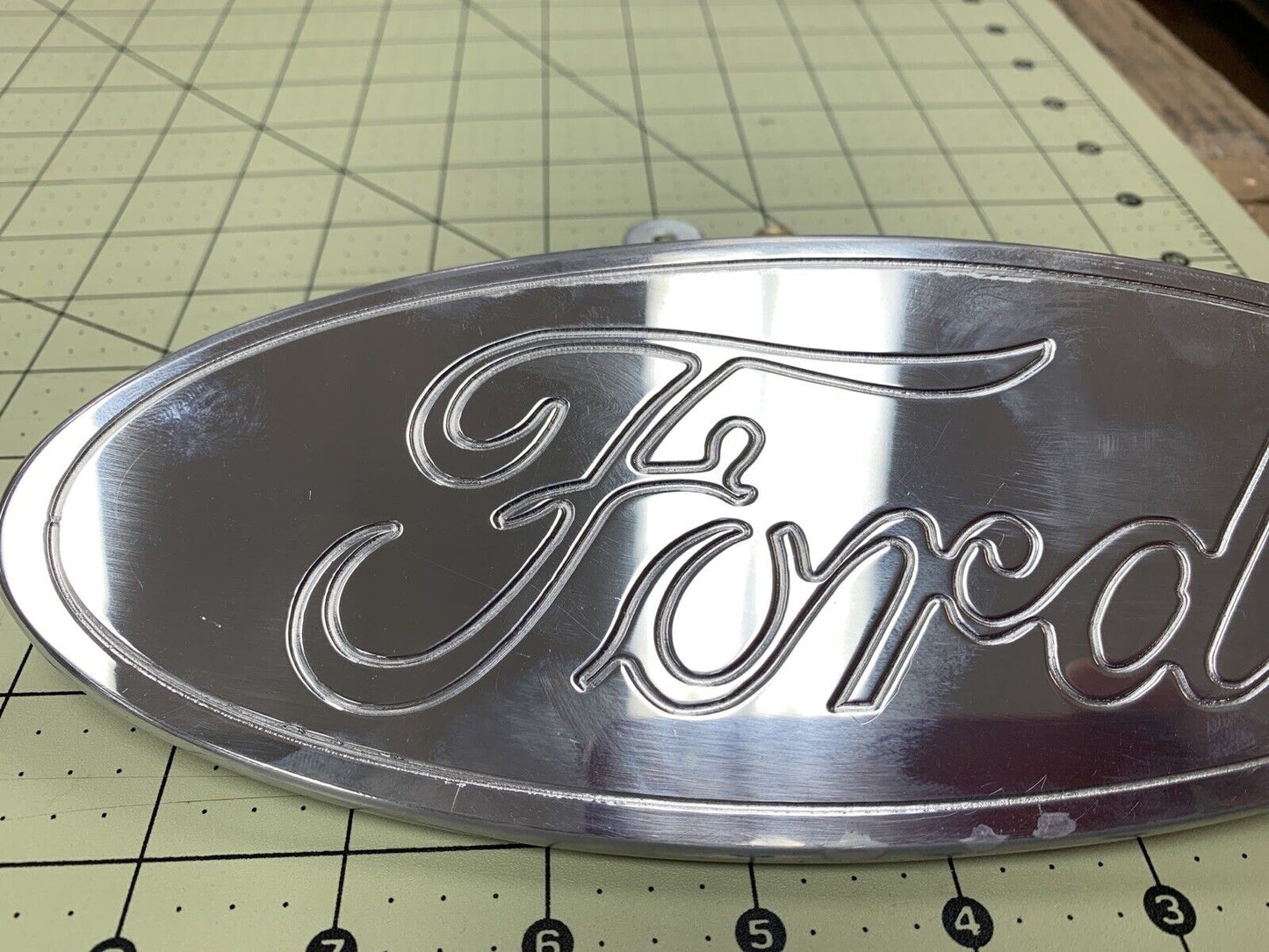 9” Ford Billet Emblem Polished Aluminum