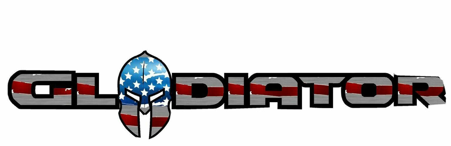 19-20 Gladiator JT 24" long Hood Decal USA Flag Pair