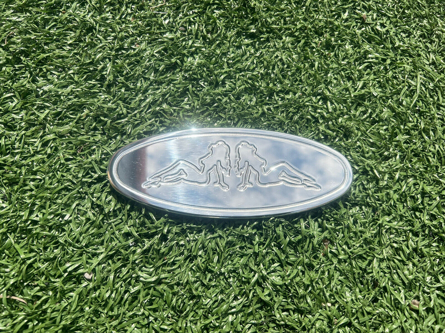 7” FORD TRUCK F-150 F-250 F-350 OVAL EMBLEM BADGE GRILL BILLET Mud flap Girl