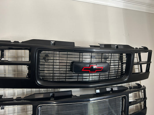 88-98 Chevy Silverado Cheyenne grille  red/black bowtie C/K TRUCK OBS